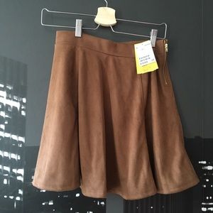 Suede effect skirt
